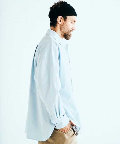 BASISBROEK（バシスブルック）の「VAKEN -SOLID-（シャツ/ブラウス・メンズ・サックスブルー/ネイビー・1/2）」の16枚目の写真