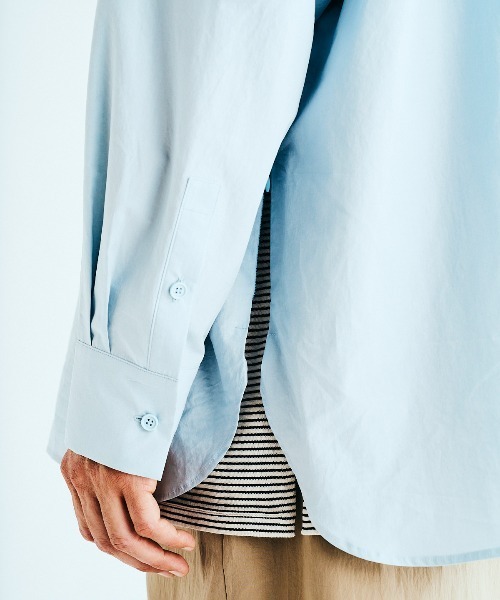 BASISBROEK（バシスブルック）の「VAKEN -SOLID-（シャツ/ブラウス・メンズ・サックスブルー/ネイビー・1/2）」の18枚目の写真