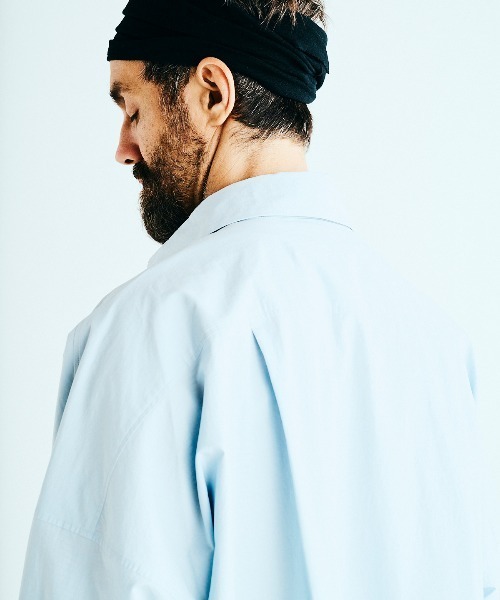 BASISBROEK（バシスブルック）の「VAKEN -SOLID-（シャツ/ブラウス・メンズ・サックスブルー/ネイビー・1/2）」の19枚目の写真