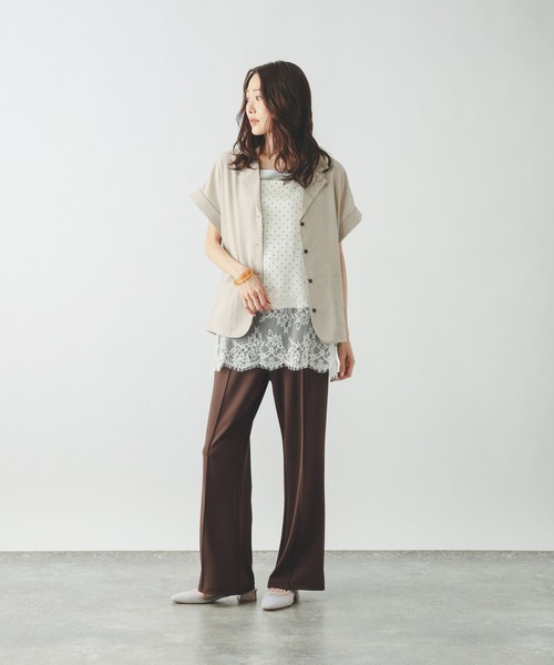 GLOBAL WORK(グローバルワーク)の「冷感フレアパンツ/813639(その他パンツ・レディース・ダークブラウン/ブラック・MEDIUM/SMALL/LARGE)」の8枚目の写真