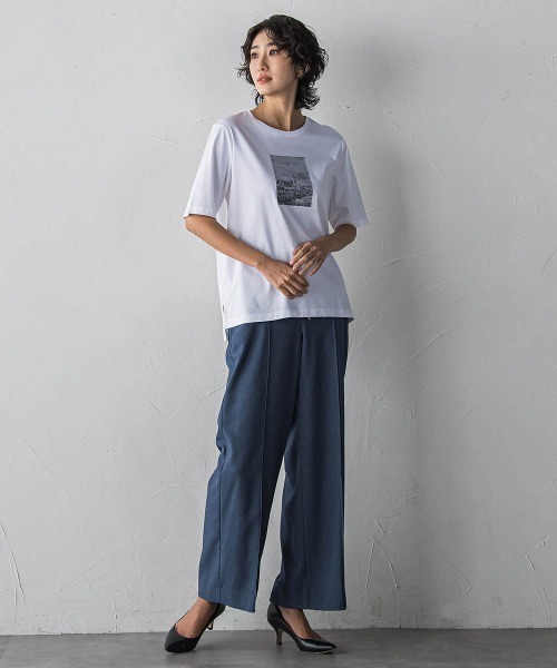la.f…(ラエフ)の「刺繍Tシャツ(Tシャツ/カットソー・レディース・ホワイト/チャコールグレー・9号/11号)」の14枚目の写真
