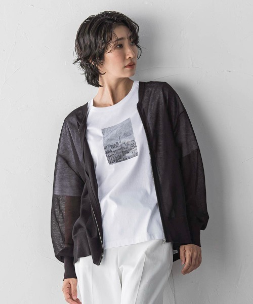 la.f…(ラエフ)の「刺繍Tシャツ(Tシャツ/カットソー・レディース・ホワイト/チャコールグレー・9号/11号)」の21枚目の写真