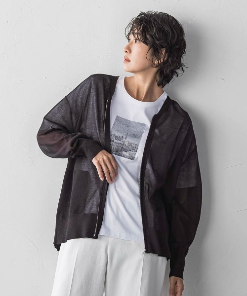 la.f…(ラエフ)の「刺繍Tシャツ(Tシャツ/カットソー・レディース・ホワイト/チャコールグレー・9号/11号)」の22枚目の写真