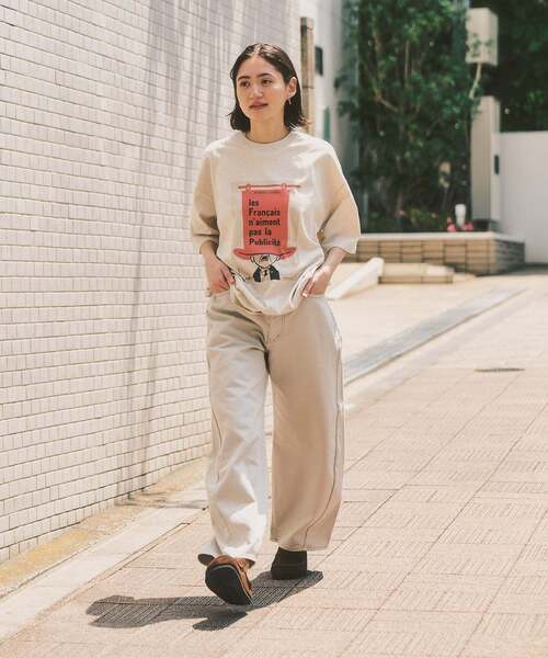 417 EDIFICE(フォーワンセブンエディフィス)の「追加|SAVIGNAC×417 グラフィックTシャツ(Tシャツ/カットソー・メンズ・ホワイト/アイボリー/オートミール/イエロー/ブルー系その他/ストーン/ホワイト系その他/ホワイト×ホワイト・LARGE/MEDIUM/SMALL)」の10枚目の写真