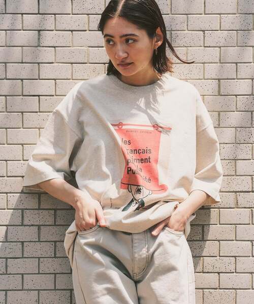 417 EDIFICE(フォーワンセブンエディフィス)の「追加|SAVIGNAC×417 グラフィックTシャツ(Tシャツ/カットソー・メンズ・ホワイト/アイボリー/オートミール/イエロー/ブルー系その他/ストーン/ホワイト系その他/ホワイト×ホワイト・LARGE/MEDIUM/SMALL)」の12枚目の写真
