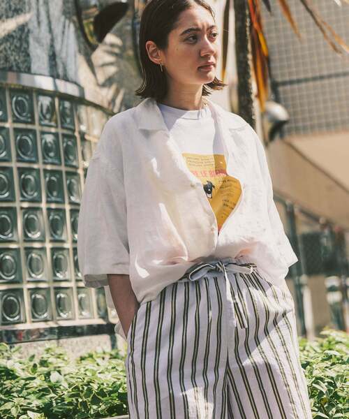 417 EDIFICE(フォーワンセブンエディフィス)の「追加|SAVIGNAC×417 グラフィックTシャツ(Tシャツ/カットソー・メンズ・ホワイト/アイボリー/オートミール/イエロー/ブルー系その他/ストーン/ホワイト系その他/ホワイト×ホワイト・LARGE/MEDIUM/SMALL)」の16枚目の写真