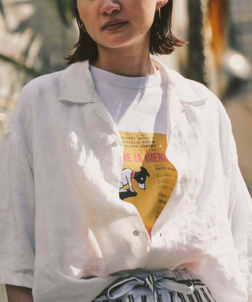 417 EDIFICE(フォーワンセブンエディフィス)の「追加|SAVIGNAC×417 グラフィックTシャツ(Tシャツ/カットソー・メンズ・ホワイト/アイボリー/オートミール/イエロー/ブルー系その他/ストーン/ホワイト系その他/ホワイト×ホワイト・LARGE/MEDIUM/SMALL)」の17枚目の写真