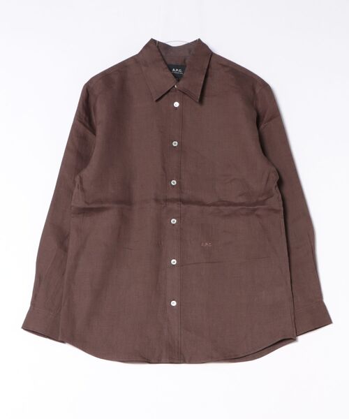 A.P.C.(アーペーセー)の「CHEMISE AGNES JPS(シャツ/ブラウス・レディース・ブルー/ブラウン系その他・36/34)」の2枚目の写真