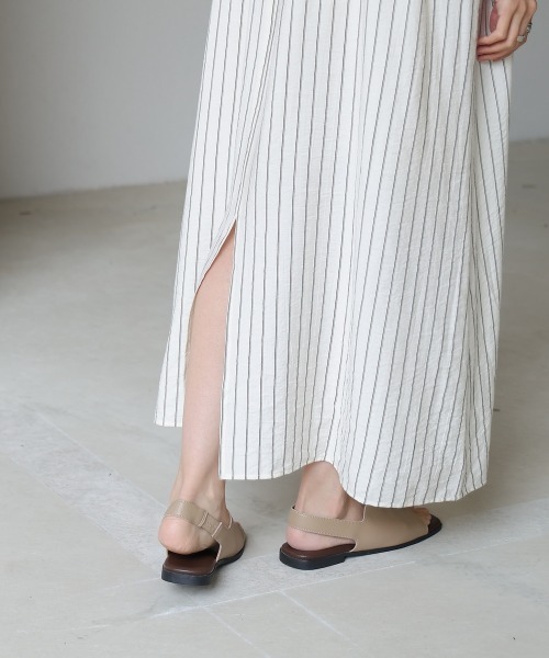 Bab(バブ)の「【再登場・選べるサイズ展開】ビスチェ風シャツワンピース(シャツワンピース・レディース・ブルー/アイボリー/ピンク・M/S)」の9枚目の写真