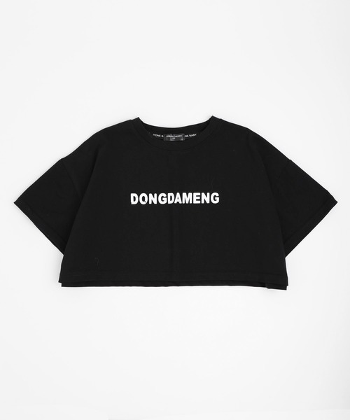 URBAN CHERRY(アーバンチェリー)の「フロントロゴプリントドロップショルダークロップドTシャツ(Tシャツ/カットソー・キッズ・ブラック/ホワイト・140cm/150cm/160cm/110cm/120cm/130cm)」の11枚目の写真
