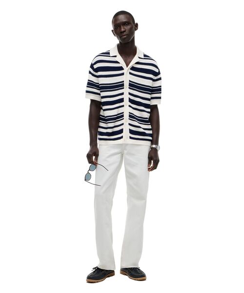 TOMMY HILFIGER(トミーヒルフィガー)の「ブルトンストライプニットシャツ(シャツ/ブラウス・メンズ・ホワイト・X-SMALL/SMALL/MEDIUM/LARGE)」の2枚目の写真