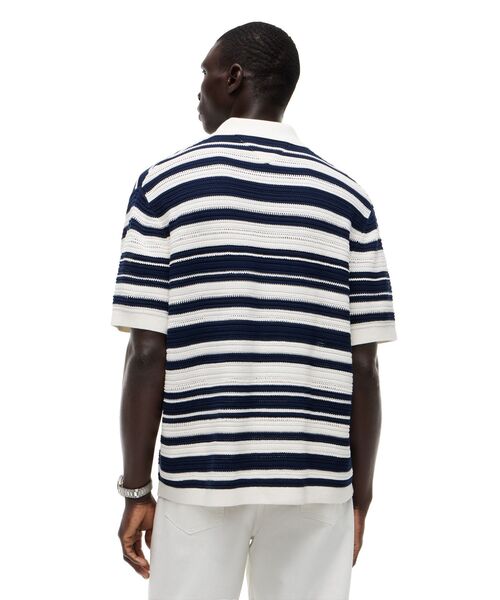 TOMMY HILFIGER(トミーヒルフィガー)の「ブルトンストライプニットシャツ(シャツ/ブラウス・メンズ・ホワイト・X-SMALL/SMALL/MEDIUM/LARGE)」の4枚目の写真