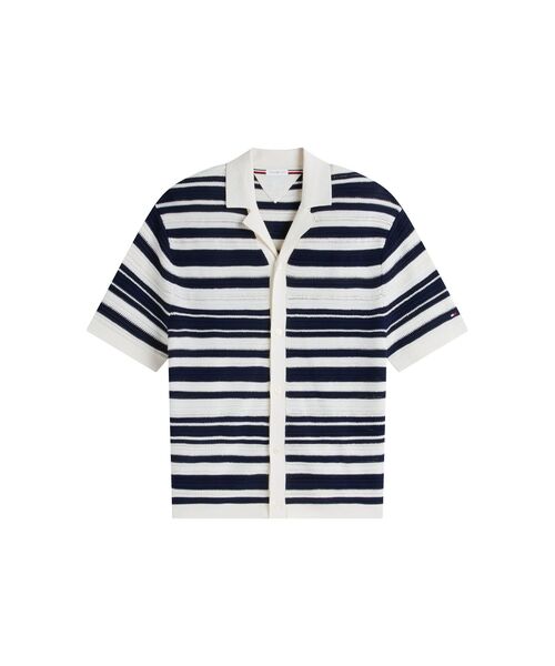 TOMMY HILFIGER(トミーヒルフィガー)の「ブルトンストライプニットシャツ(シャツ/ブラウス・メンズ・ホワイト・X-SMALL/SMALL/MEDIUM/LARGE)」の5枚目の写真