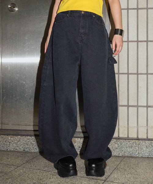 ANAP(アナップ)の「ハートポケット バレルカーゴパンツ(その他パンツ・レディース・ライトブルー/ブラック・S/M)」の3枚目の写真