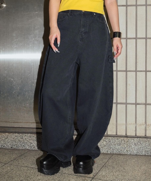ANAP(アナップ)の「ハートポケット バレルカーゴパンツ(その他パンツ・レディース・ライトブルー/ブラック・S/M)」の4枚目の写真