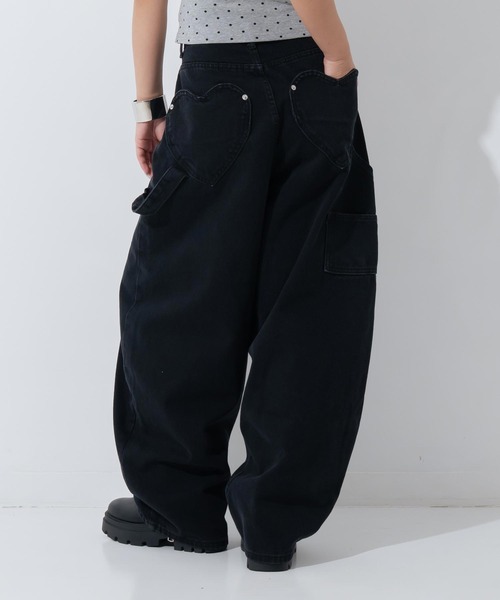 ANAP(アナップ)の「ハートポケット バレルカーゴパンツ(その他パンツ・レディース・ライトブルー/ブラック・S/M)」の10枚目の写真