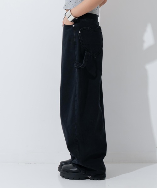 ANAP(アナップ)の「ハートポケット バレルカーゴパンツ(その他パンツ・レディース・ライトブルー/ブラック・S/M)」の11枚目の写真
