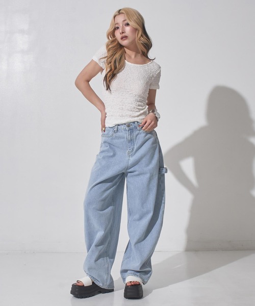 ANAP(アナップ)の「ハートポケット バレルカーゴパンツ(その他パンツ・レディース・ライトブルー/ブラック・S/M)」の20枚目の写真