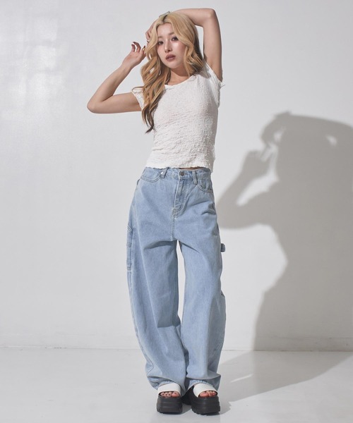 ANAP(アナップ)の「ハートポケット バレルカーゴパンツ(その他パンツ・レディース・ライトブルー/ブラック・S/M)」の21枚目の写真