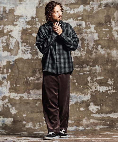 Jih Nunc(ジーヌンク)の「ms6570- ウール混オンブレチェックオーバーシャツ(JIH-R1204)(シャツ/ブラウス・メンズ・グレー/グリーン/パープル・S/L/M)」の22枚目の写真