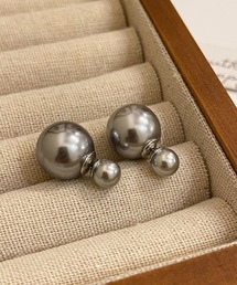 【金属アレルギー対応】両面パール スタッドピアス