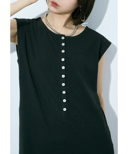 Fashion Letter(ファッションレター)の「テレコヘンリー ノースリーブワンピ(ワンピース・レディース・イエロー/モカ/ブラック・M)」の18枚目の写真
