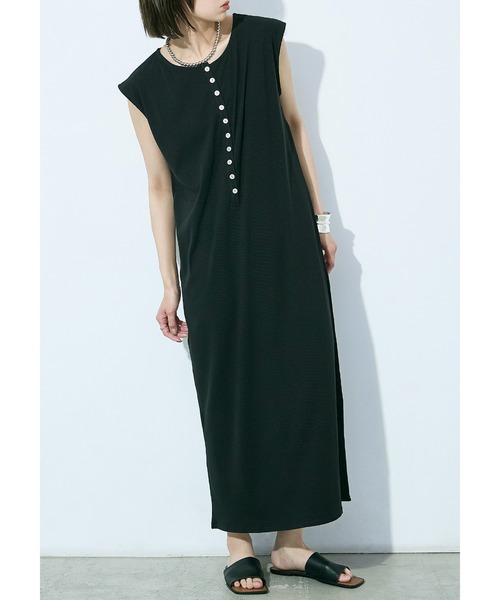 Fashion Letter(ファッションレター)の「テレコヘンリー ノースリーブワンピ(ワンピース・レディース・イエロー/モカ/ブラック・M)」の21枚目の写真
