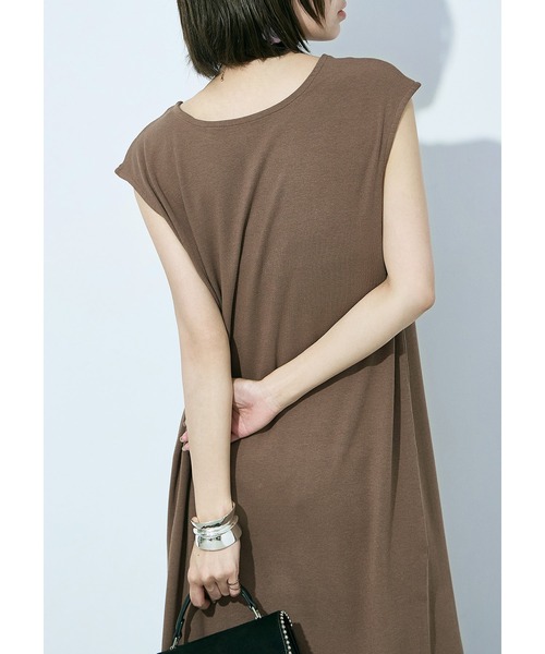 Fashion Letter(ファッションレター)の「テレコヘンリー ノースリーブワンピ(ワンピース・レディース・イエロー/モカ/ブラック・M)」の4枚目の写真
