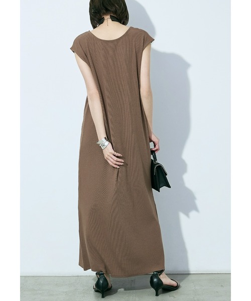 Fashion Letter(ファッションレター)の「テレコヘンリー ノースリーブワンピ(ワンピース・レディース・イエロー/モカ/ブラック・M)」の5枚目の写真
