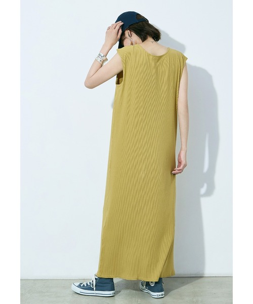 Fashion Letter(ファッションレター)の「テレコヘンリー ノースリーブワンピ(ワンピース・レディース・イエロー/モカ/ブラック・M)」の12枚目の写真