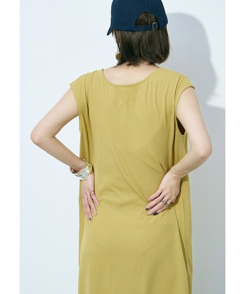Fashion Letter(ファッションレター)の「テレコヘンリー ノースリーブワンピ(ワンピース・レディース・イエロー/モカ/ブラック・M)」の13枚目の写真