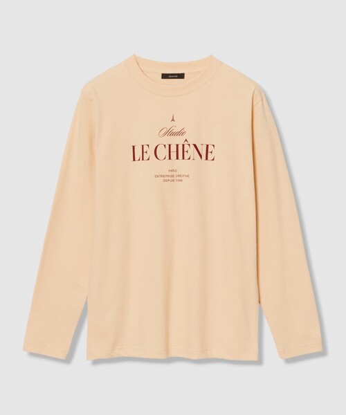 allureville(アルアバイル)の「ステッカーロゴロングTシャツ(Tシャツ/カットソー・レディース・ブラック/オフホワイト/ベージュ・2)」の3枚目の写真