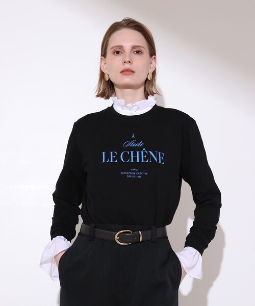 allureville(アルアバイル)の「ステッカーロゴロングTシャツ(Tシャツ/カットソー・レディース・ブラック/オフホワイト/ベージュ・2)」の17枚目の写真