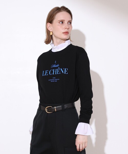 allureville(アルアバイル)の「ステッカーロゴロングTシャツ(Tシャツ/カットソー・レディース・ブラック/オフホワイト/ベージュ・2)」の19枚目の写真