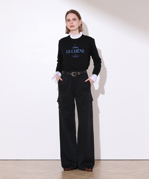 allureville(アルアバイル)の「ステッカーロゴロングTシャツ(Tシャツ/カットソー・レディース・ブラック/オフホワイト/ベージュ・2)」の20枚目の写真