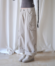3-WAY MESH POCKET CARGO PT BEIGE