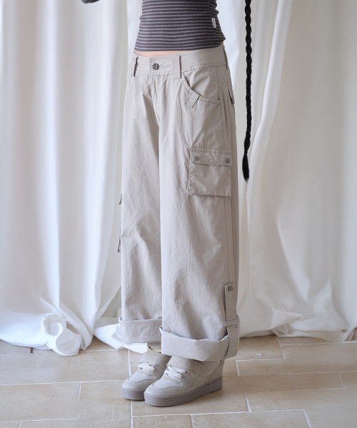 MIRECO(ミレコ)の「3-WAY MESH POCKET CARGO PT BEIGE(その他パンツ・レディース・その他・2/3/1)」の1枚目の写真
