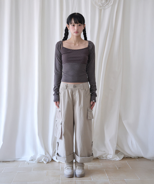 MIRECO(ミレコ)の「3-WAY MESH POCKET CARGO PT BEIGE(その他パンツ・レディース・その他・2/3/1)」の3枚目の写真