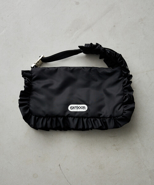 OUTDOOR PRODUCTS(アウトドアプロダクツ)の「OUTDOOR PRODUCTS/アウトドアプロダクツ ナイロン フリル ショルダーバッグ 限定展開(ショルダーバッグ・レディース・ワインレッド/オフホワイト/ブラック・ONE SIZE)」の9枚目の写真
