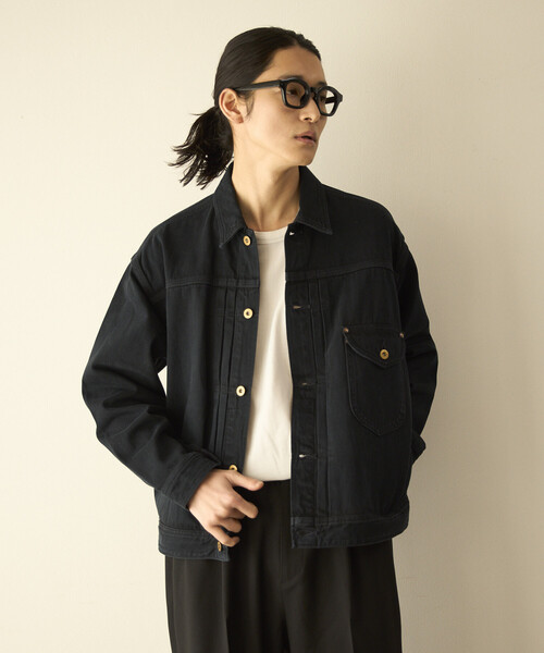 Lee(リー)の「Lee/リー × Firsthand 別注 OVERDYE COWBOY JACKET /オーバーダイ カウボーイ デニムジャケット(デニムジャケット・メンズ・チャコールグレー・X-LARGE/LARGE/MEDIUM/SMALL)」の4枚目の写真