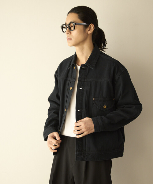 Lee(リー)の「Lee/リー × Firsthand 別注 OVERDYE COWBOY JACKET /オーバーダイ カウボーイ デニムジャケット(デニムジャケット・メンズ・チャコールグレー・X-LARGE/LARGE/MEDIUM/SMALL)」の5枚目の写真
