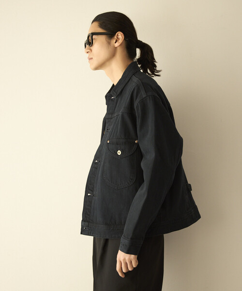 Lee(リー)の「Lee/リー × Firsthand 別注 OVERDYE COWBOY JACKET /オーバーダイ カウボーイ デニムジャケット(デニムジャケット・メンズ・チャコールグレー・X-LARGE/LARGE/MEDIUM/SMALL)」の6枚目の写真