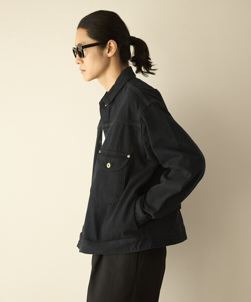 Lee(リー)の「Lee/リー × Firsthand 別注 OVERDYE COWBOY JACKET /オーバーダイ カウボーイ デニムジャケット(デニムジャケット・メンズ・チャコールグレー・X-LARGE/LARGE/MEDIUM/SMALL)」の7枚目の写真
