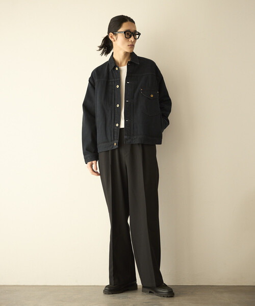 Lee(リー)の「Lee/リー × Firsthand 別注 OVERDYE COWBOY JACKET /オーバーダイ カウボーイ デニムジャケット(デニムジャケット・メンズ・チャコールグレー・X-LARGE/LARGE/MEDIUM/SMALL)」の15枚目の写真