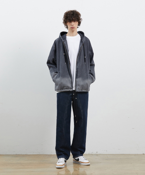 RYUL+WAI(リュルアンドワイ)の「デニムタックフードジャンパーグレー(デニムジャケット・メンズ・その他・X-LARGE/LARGE)」の3枚目の写真