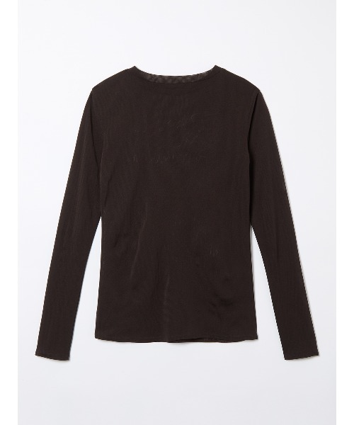 soduk(スドーク)の「little bird mesh t-shirt / リトルバードメッシュTシャツ(Tシャツ/カットソー・レディース・グリーン/ブラウン・ONE SIZE)」の4枚目の写真