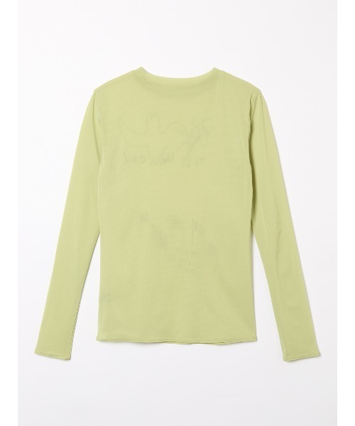 soduk(スドーク)の「little bird mesh t-shirt / リトルバードメッシュTシャツ(Tシャツ/カットソー・レディース・グリーン/ブラウン・ONE SIZE)」の3枚目の写真