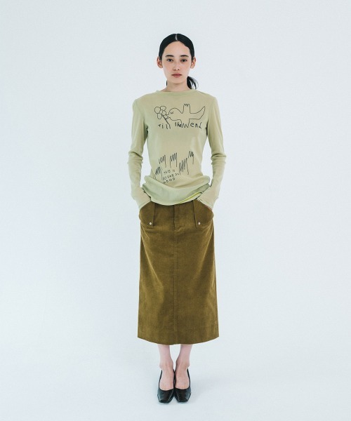 soduk(スドーク)の「little bird mesh t-shirt / リトルバードメッシュTシャツ(Tシャツ/カットソー・レディース・グリーン/ブラウン・ONE SIZE)」の8枚目の写真