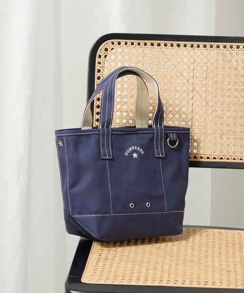 CONVERSE(コンバース)の「【CONVERSE】CV AS CANVAS TOTE BAG S(トートバッグ・レディース・ベージュ/ネイビー/ブラック/グレー/ブラウン/オフホワイト/レッド/カーキ・FREE)」の7枚目の写真