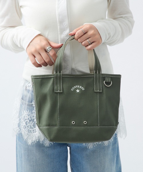 CONVERSE(コンバース)の「【CONVERSE】CV AS CANVAS TOTE BAG S(トートバッグ・レディース・ベージュ/ネイビー/ブラック/グレー/ブラウン/オフホワイト/レッド/カーキ・FREE)」の12枚目の写真